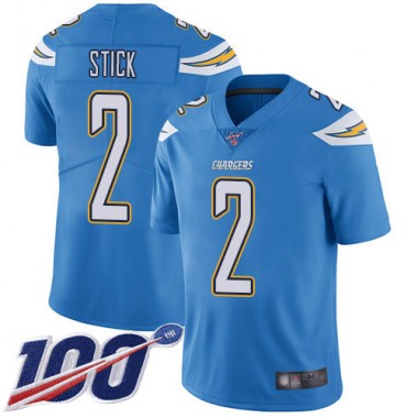 Los Angeles Chargers NFL Football Easton Stick Electric Blue Jersey Youth Limited 2 Alternate 100th Season Vapor Untouchable